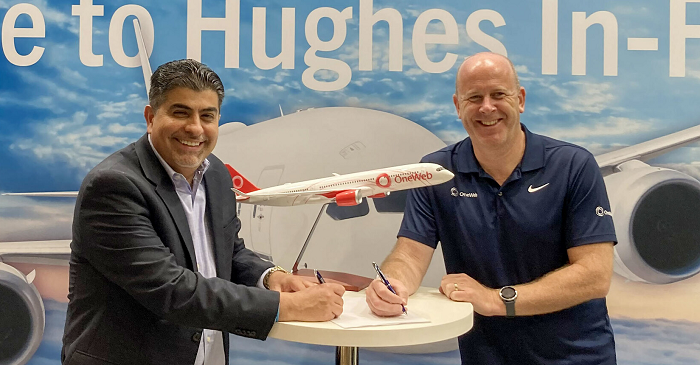 Hughes Announces Distribution Partner Agreement with OneWeb to Provide In-Flight LEO Connectivity Services