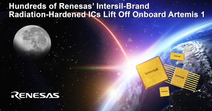 Hundreds of Intersil-Brand Radiation-Hardened ICs from Renesas Lift Off for Moon Mission