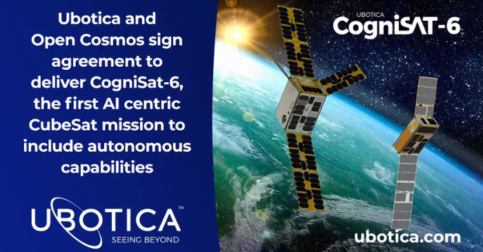 Ubotica and Open Cosmos Sign Agreement to Deliver the First AI Centric CubeSat Mission