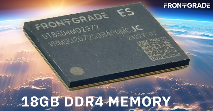 Frontgrade Introduces Industry's Highest Density 18 GB DDR4 Memory for Spacecraft Applications