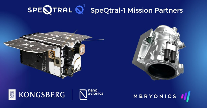SpeQtral Partners with Kongsberg NanoAvionics and Mbryonics for SpeQtral-1 Mission
